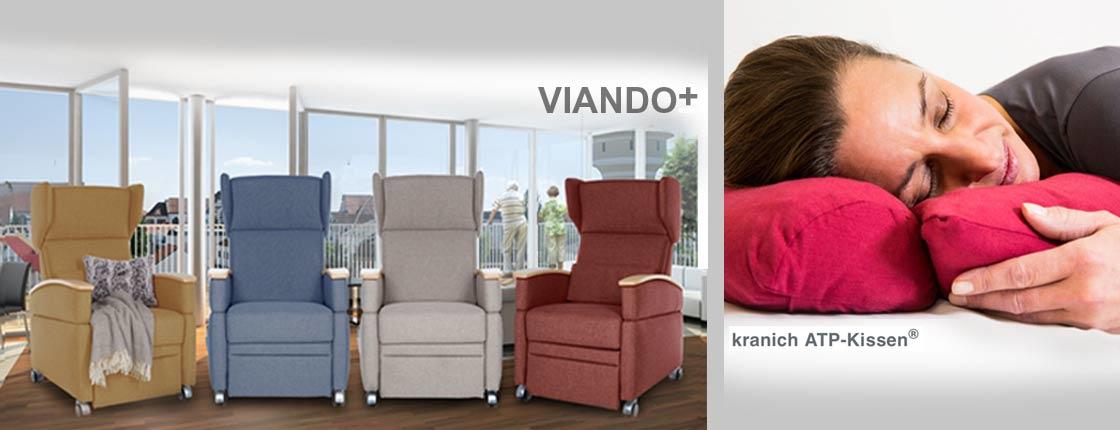 Pflegesessel VIANDO+ / kranich ATP-Kissen - Positionierungskissen, Care-Produkte der KRANICHConcept GmbH Pflegesessel VIANDO+ / kranich ATP-Kissen - Positionierungskissen, Care-Produkte der KRANICHConcept GmbH