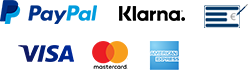 Zahlungsmittel: PayPal, Klarna Sofortüberweisung, Kreditkarte, Vorkasse