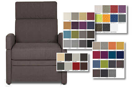 Große Material- und Farbauswahl für Sessel mit Aufstehhilfe